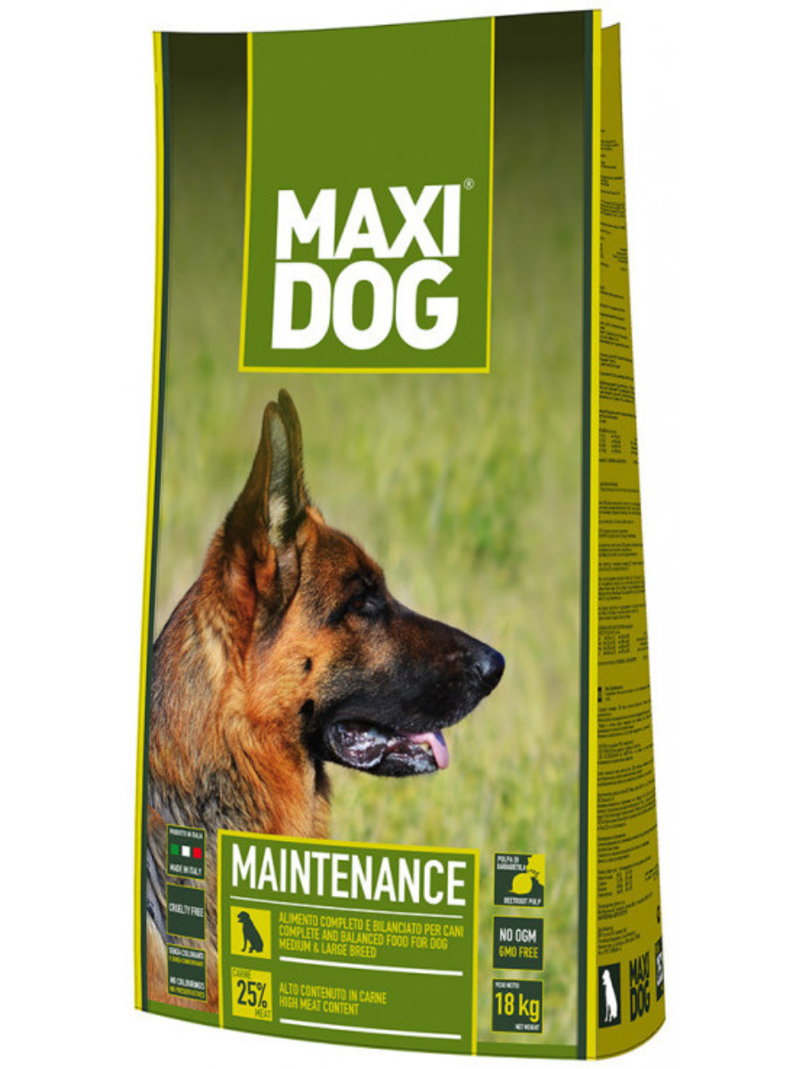 Сухой корм Maxi Dog Maintenance для служебных собак с высокой активностью всех пород, мясо, 18 кг